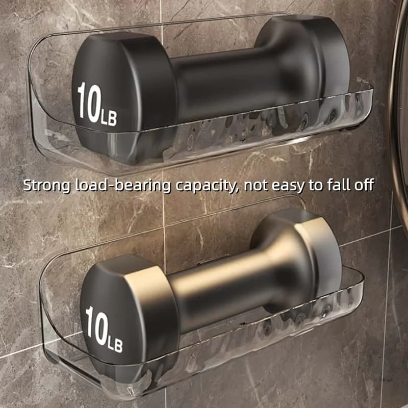 Clear Acrylic Wall Mounted Toiletry Shelf with Raised Sides