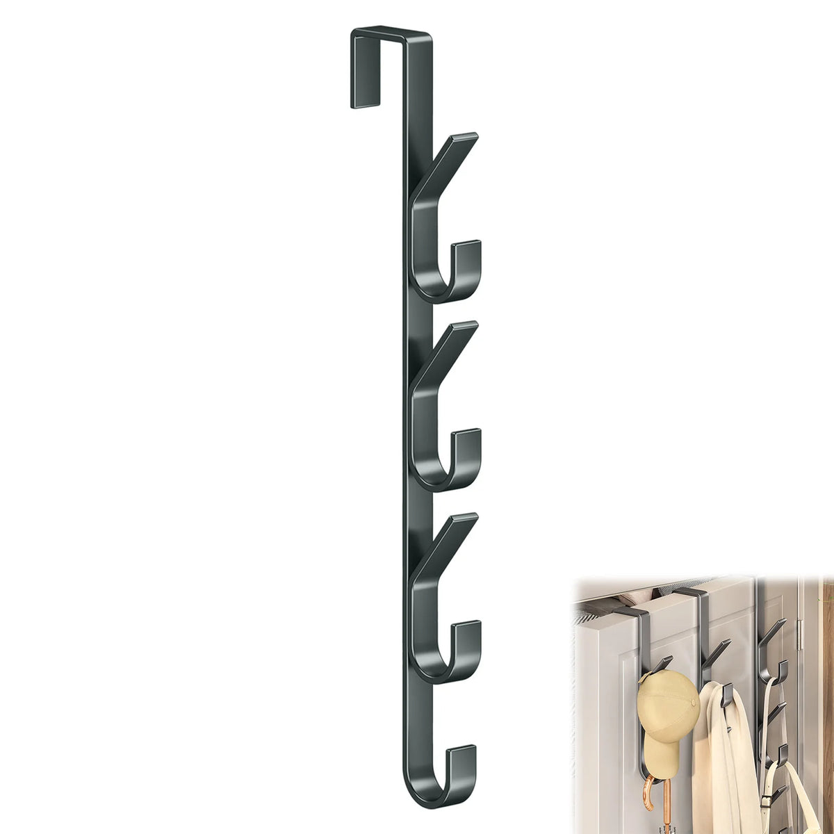 Carbon Steel Over Door Hook Rack for Bedroom Accessories