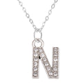 Fashion Shining A-Z Letter Pendant Charm Necklace 26 Initial Alphabet Name Clavicle Chain Party Valentine's Day Jewelry Gift N