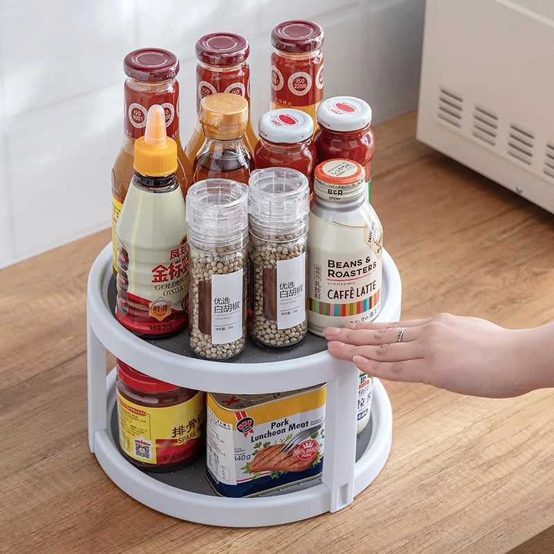 Kitchen Condiment Organiser Tray with Turntable Options