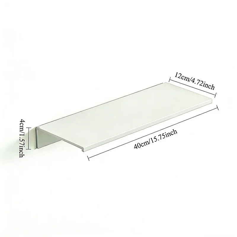 Aluminium Floating Wall Shelf No Drill for Books, Plants and Decor
