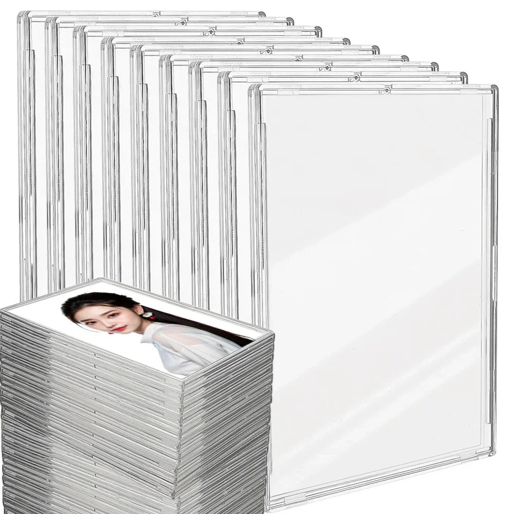 Acrylic Card Holder with Snap Closure for Collectible Cards