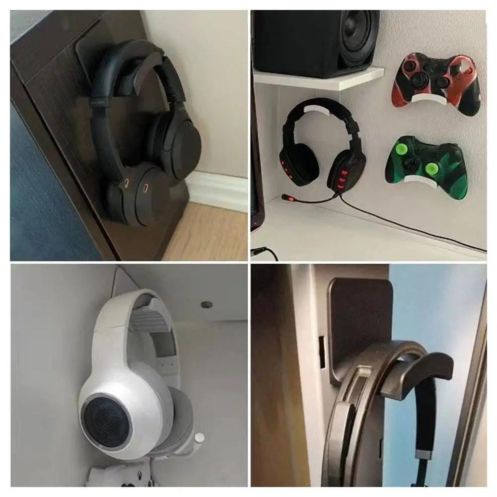 Wall Mounted Plastic Headphone Hook for Desk Setups