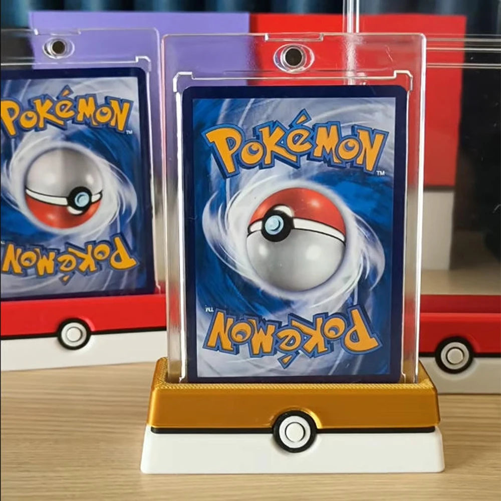 Trading Card Display Stand in Red or Gold with Holder Option