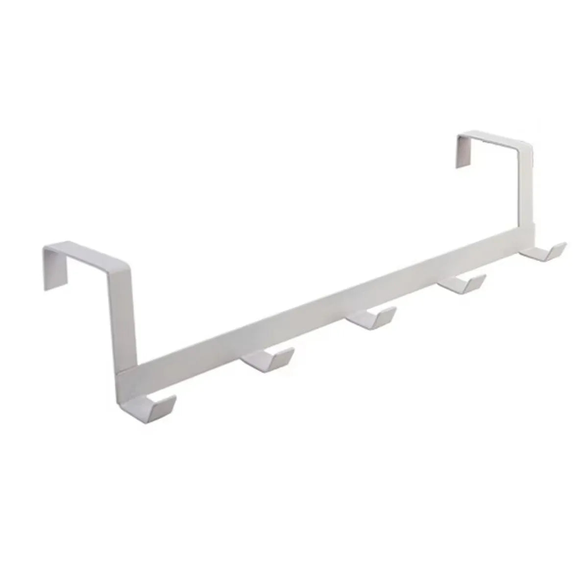 Five Hook Iron Over Door Rack for Bedroom Clothes Storage