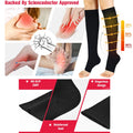 1 Pair Unisex Calf Compression Stockings Prevent Varicose Veins Shape Gradually with Pressure Elastic Open Toe Knee High socks
