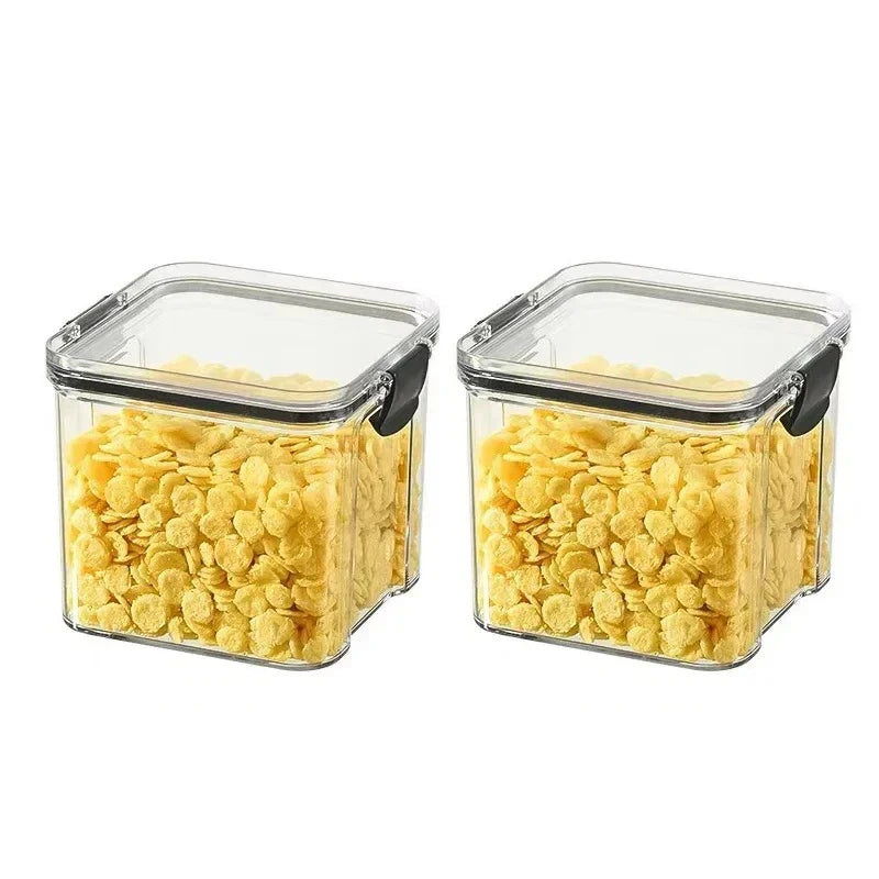 1-4PCS Sealed Jars Kitchen Organizer Grain Storage Boxes Large Capacity Sealed Container Seasoning Jars Set Fresh-keeping Tank 2PCS