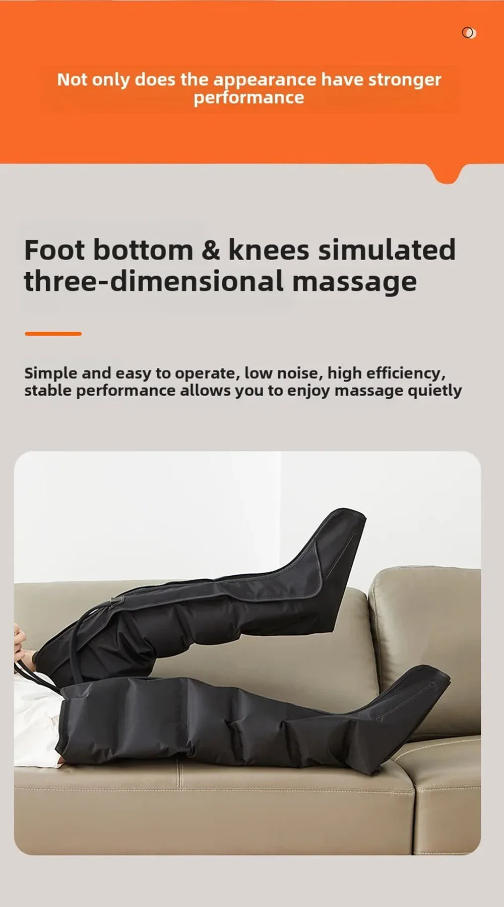 NEW Air Compression Leg Massage 6 Airbag Pneumatic Boots Used for Circulation and Leg Muscle Relaxation to Relieve Varicos Veins