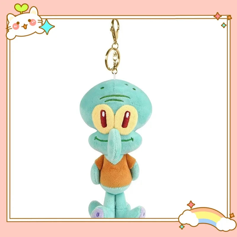 8inch/4inch SpongeBob Patrick Star Gary Squidward Tentacles Plush Dolls Small Pendant Bag Hangings Christmas Birthday Gi 17-13.5cm