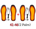 USB Rechargeable Heated Insoles Size 35-46 DIY Customizable Electric Heated Shoes Pad for Outdoor Skiing Winter Foot Warmers 41-46(2 Pairs)
