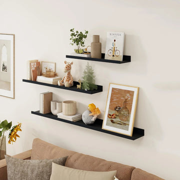 Aluminium Floating Wall Shelf No Drill for Books, Plants and Decor
