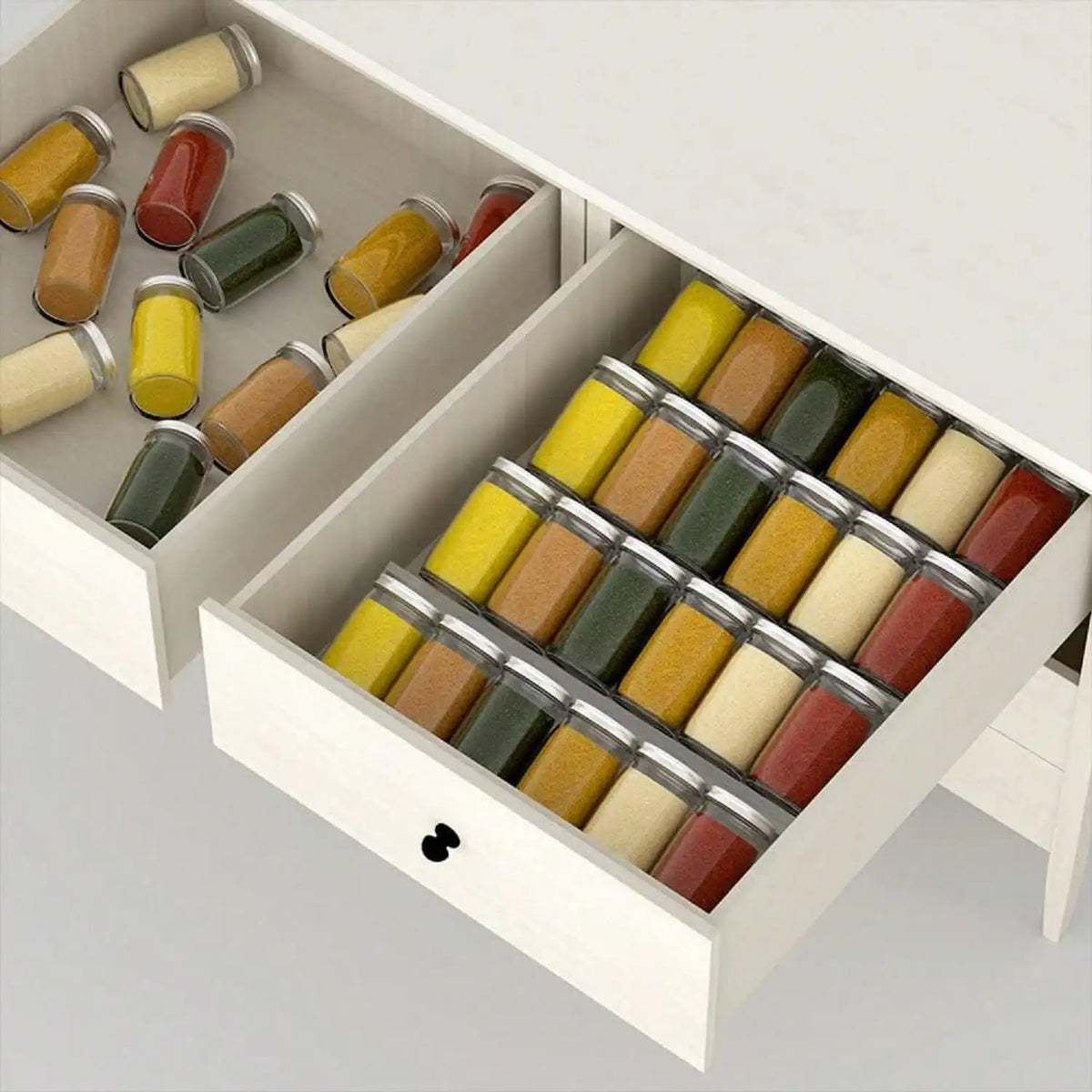 Expandable ABS Spice Drawer Organiser for Kitchen Jars