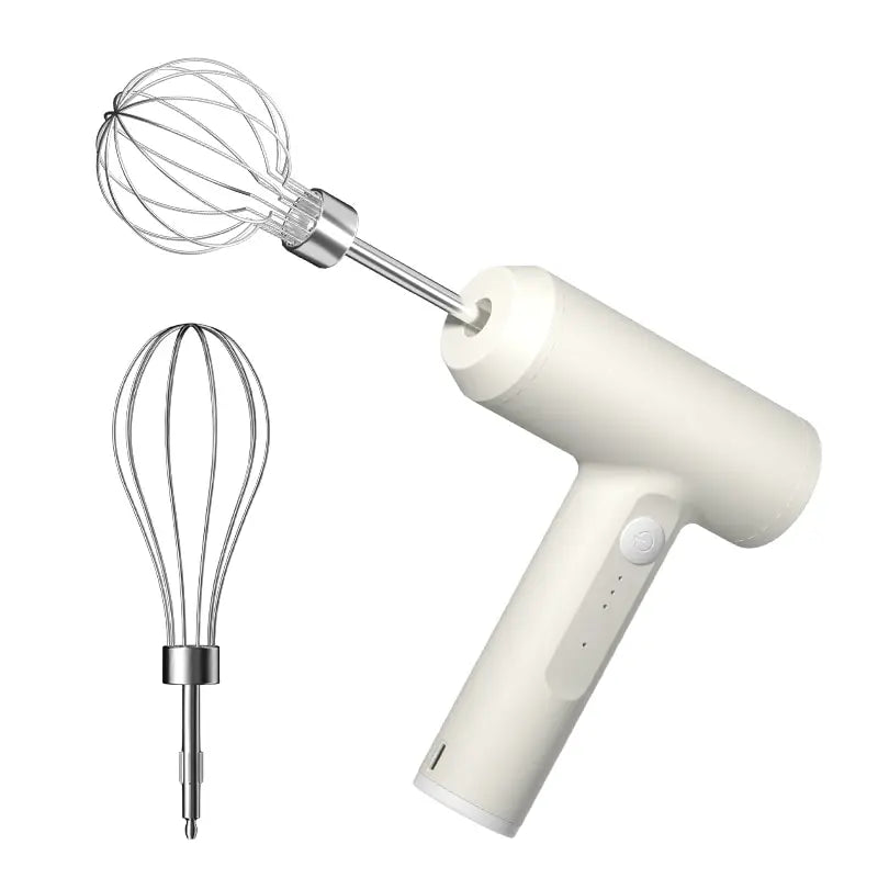 1 PCS Wireless Electric Food Mixer Portable 3 Speeds Egg Beater Baking Dough Cake Cream Mixer Kitchen Tools White