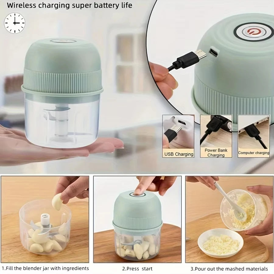 1 electric garlic grinder 260ml onion chopper 1 button start meat grinder kitchen food vegetable mixer