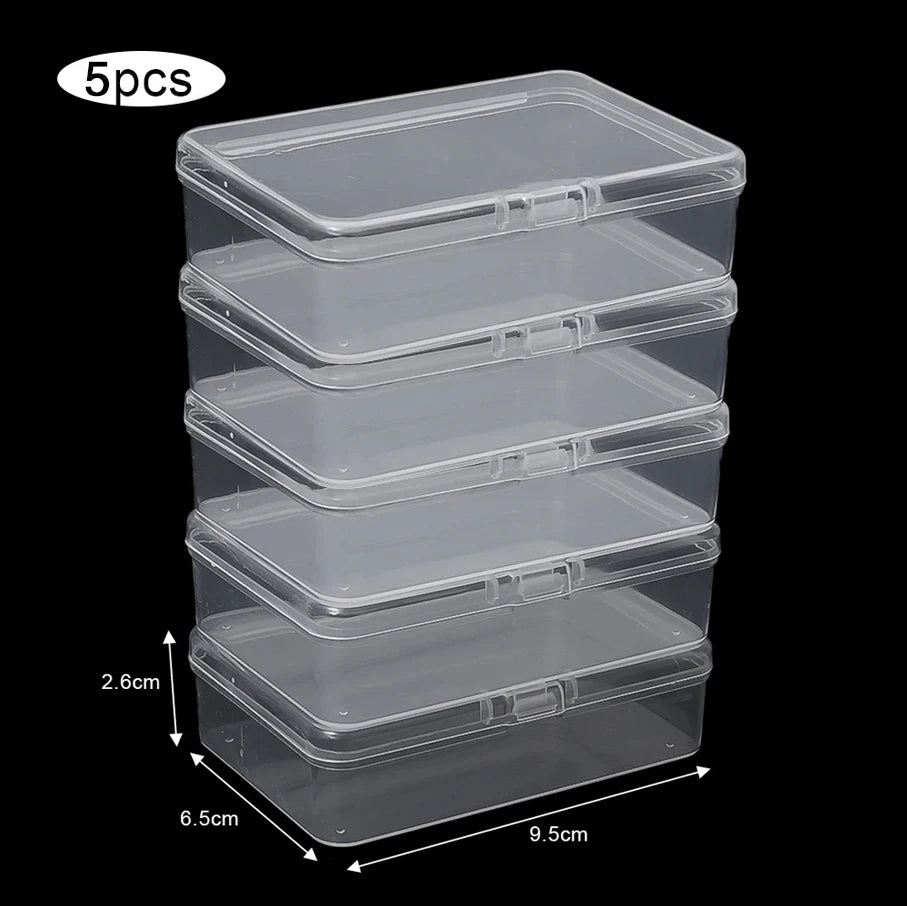 Clear Plastic Card Storage Boxes for Games and Photocards 5 PCS