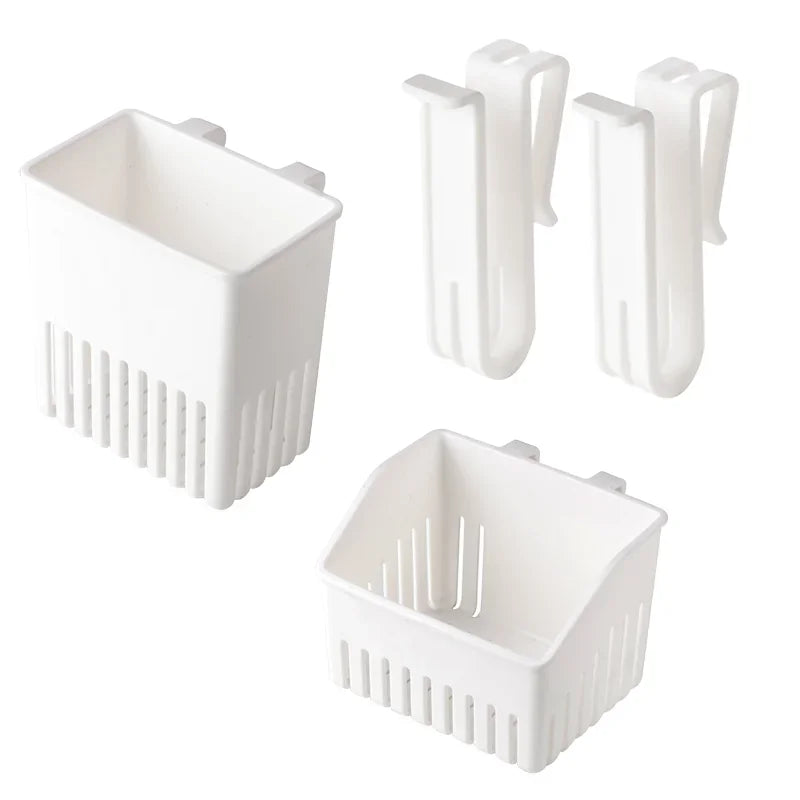 Silverware Basket Drying Rack – Kitchen Utensil Organizer with Drainage for Forks, Spoons, Chopsticks, and Cutlery Four-piece set