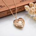 Retro Hollow Heart Pendant Necklace for Women Geometric Charm Love Collares Chain Clavicle Jewelry Statement Christmas Gift gold