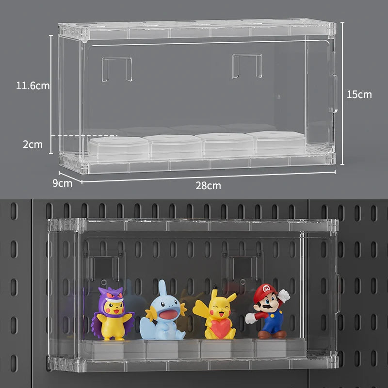 Gaming Room Pegboard Storage for Desk Accessories and Display Transparent M