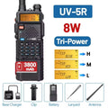 Baofeng UV-5R Walkie Talkie 8W Dual Band VHF/UHF Two-Way Radio, Long Range, FM Radio - Dicrodelights