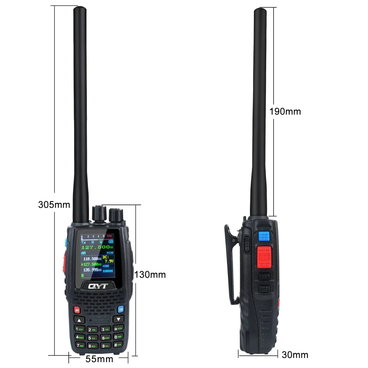 QYT KT-A16 Aviation Handheld Transceiver 6W NOAA Air Band Radio