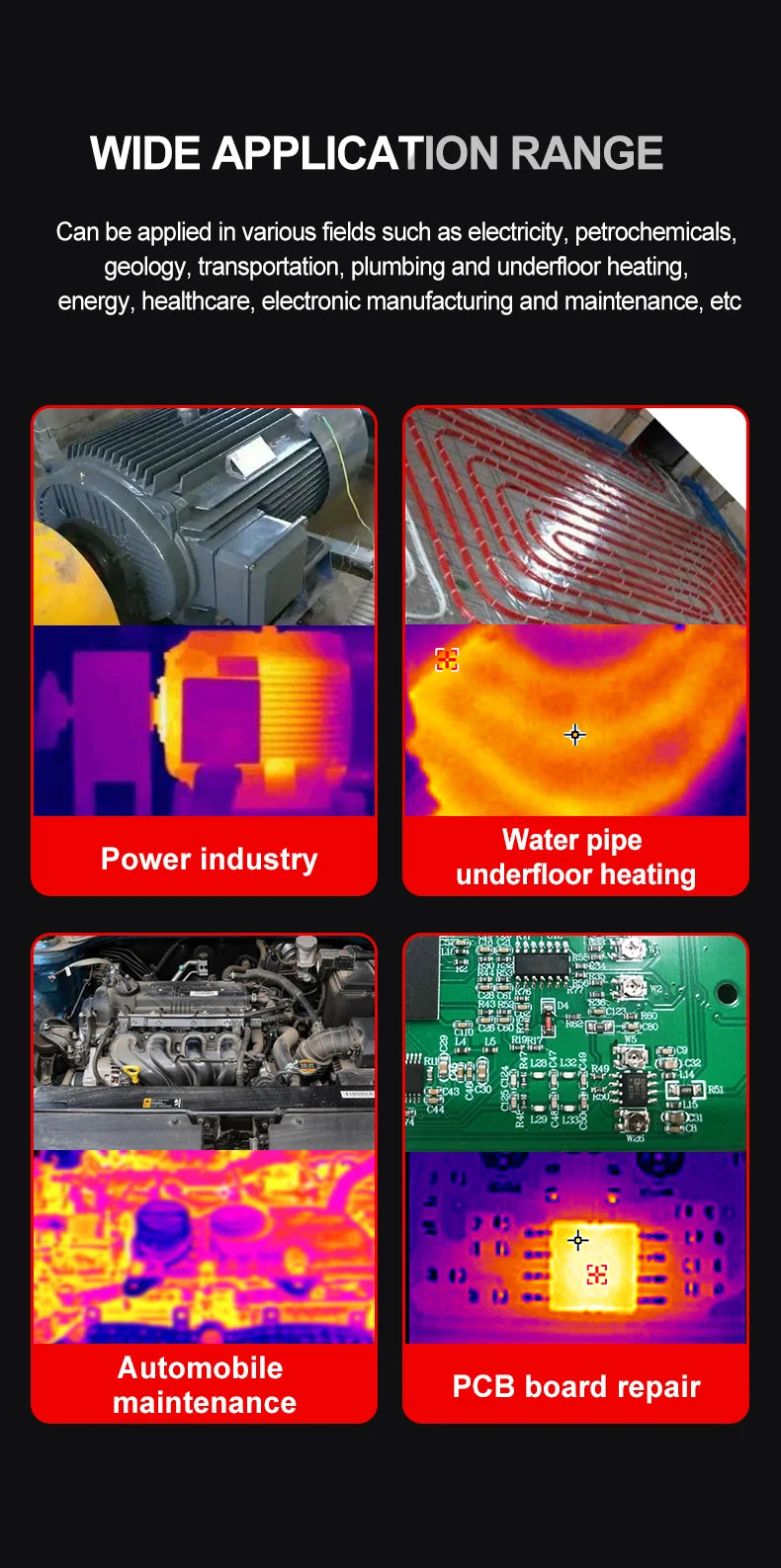 TOOLTOP ET14C 2.8inch Thermal Imager 25Hz Home Thermal imaging Camera ISR240x240 Thermography with Stand Electrical Fault Detect