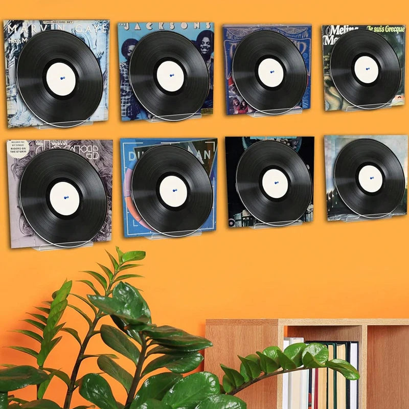 Clear Record Shelf Four Pack for Wall Mounted Album Displays