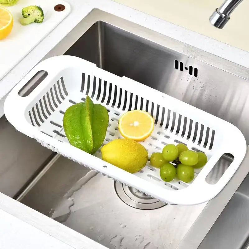 Extendable Sink Draining Basket for Fruit and Vegetables