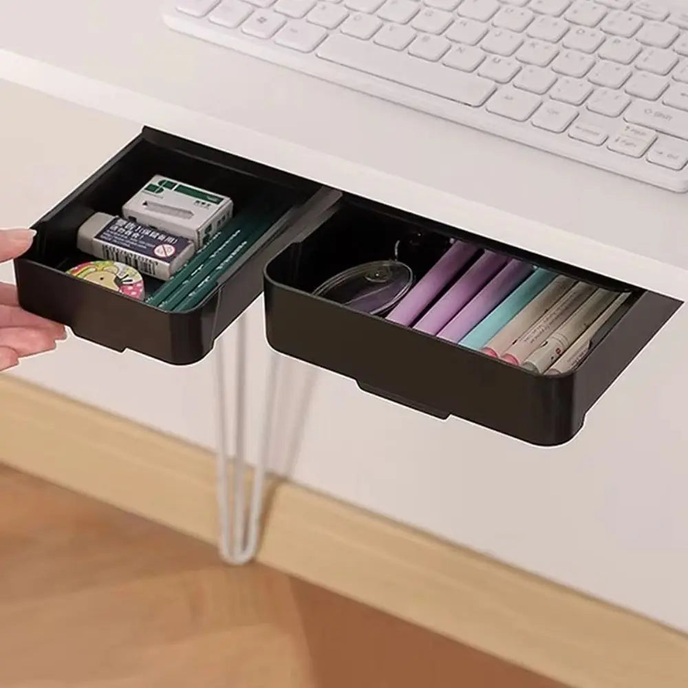Self Adhesive Plastic Under Desk Drawer for Home Office