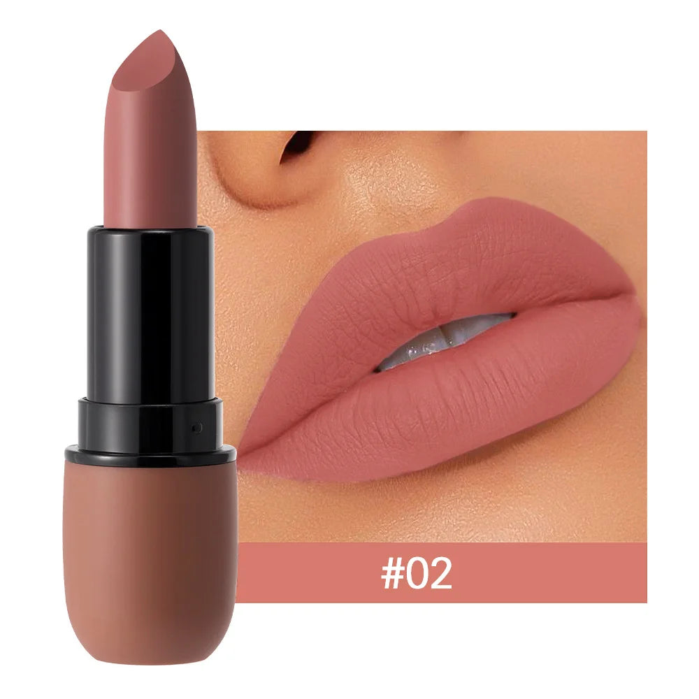 6-Color Matte Lipstick: Velvet Lip Color, Smooth, Waterproof, Long-Lasting Color Lip Makeup Y0080-2