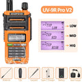 Baofeng UV 9R Pro V2 IP68 Waterproof Walkie Talkie Tri-Power Type-C Charger Dual Band Ham CB Radio Two Way Radio of UV 9R Plus Orange