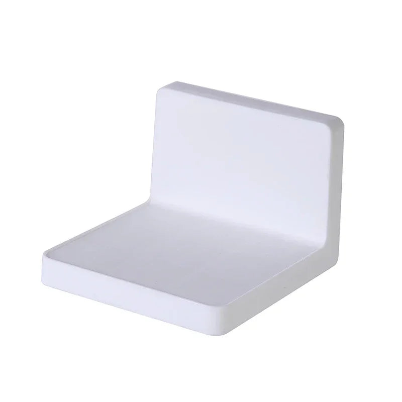 Small Adhesive Wall Shelf for Bedroom Jewellery and Cosmetics White