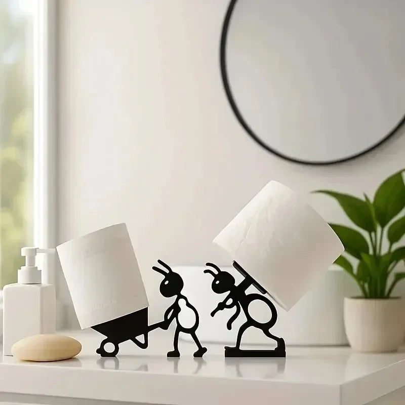 Plastic Ant Toilet Roll Holder in Two Freestanding Designs