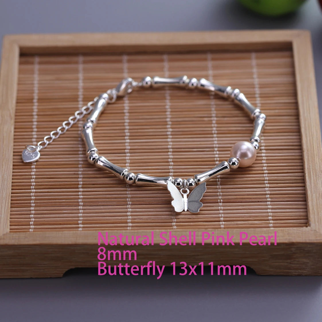 VENTFILLE 925 Sterling Silver Double Love Heart Hollow Round Beads Bracelet Female Fashion Romantic Jewelry Classic Adjustable YC016