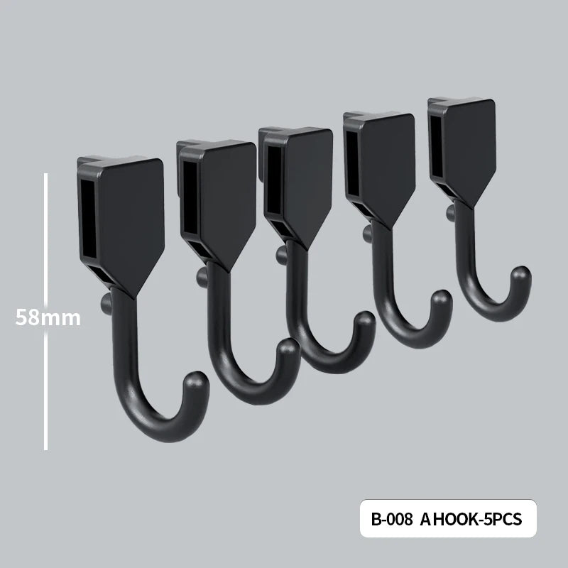 Customizable Desktop Pegboard Organizer No Drill For Gaming Desk Controller Headphone Figure Mouse Storage Hooks Black A Hook-5pcs