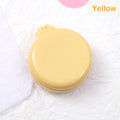 1 Pcs Small Size Hair Comb With Folding Mirror Traveling Portable Massage Folding Comb Women Girl Hair Brush Styling Tools yellow
