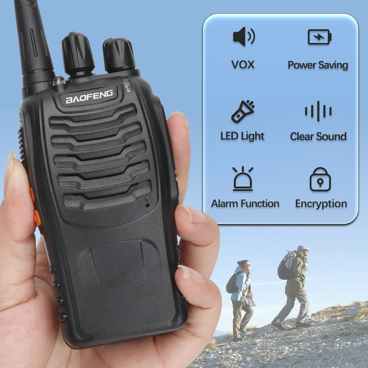 Baofeng BF-88E Long Range Walkie Talkie | UHF 400-470MHz Wireless Two-Way Radio for Hunting & Outdoor Use
