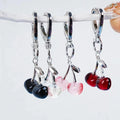 Kawaii Cherry Keychain Set - Cute Acrylic Bag Charm & Car Decor, Adorable Gift for Women Girls Birthday Valentine Accessories