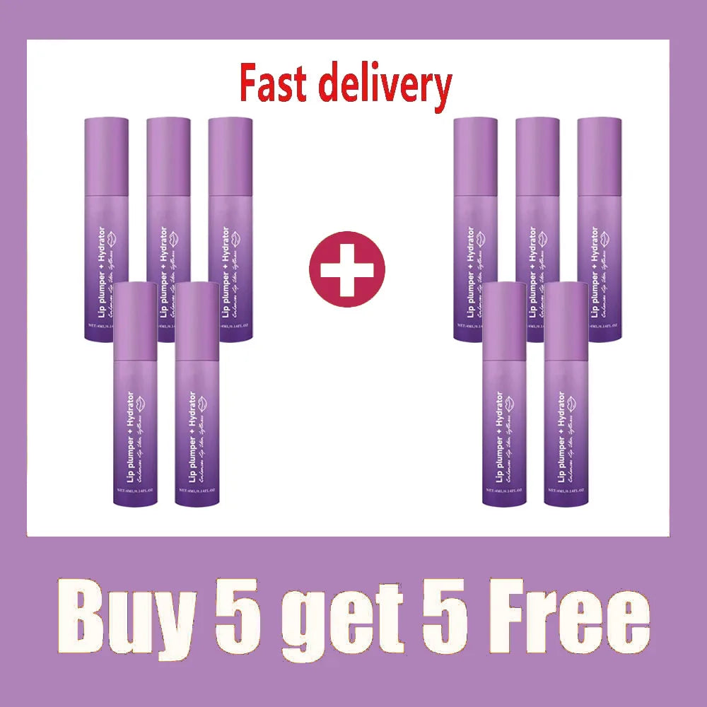 Instant Lip Plumping Essential Oil Nourishing Antiwrinkle Moisturising Sexy Lip Care Ultimate Plumping Lip Gloss Serum Cosmetics 10PCS