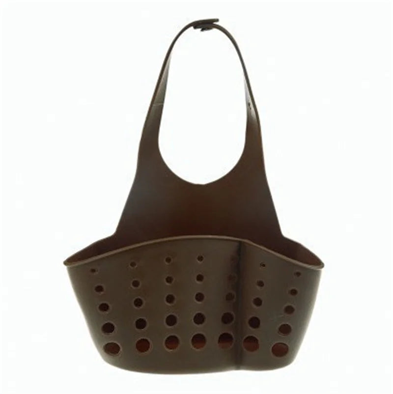 Home Storage Drain Basket Kitchen Sink Holder Adjustable Soap Sponge Shlf Hanging Drain Basket Bag Kitchen Accessories Coffee