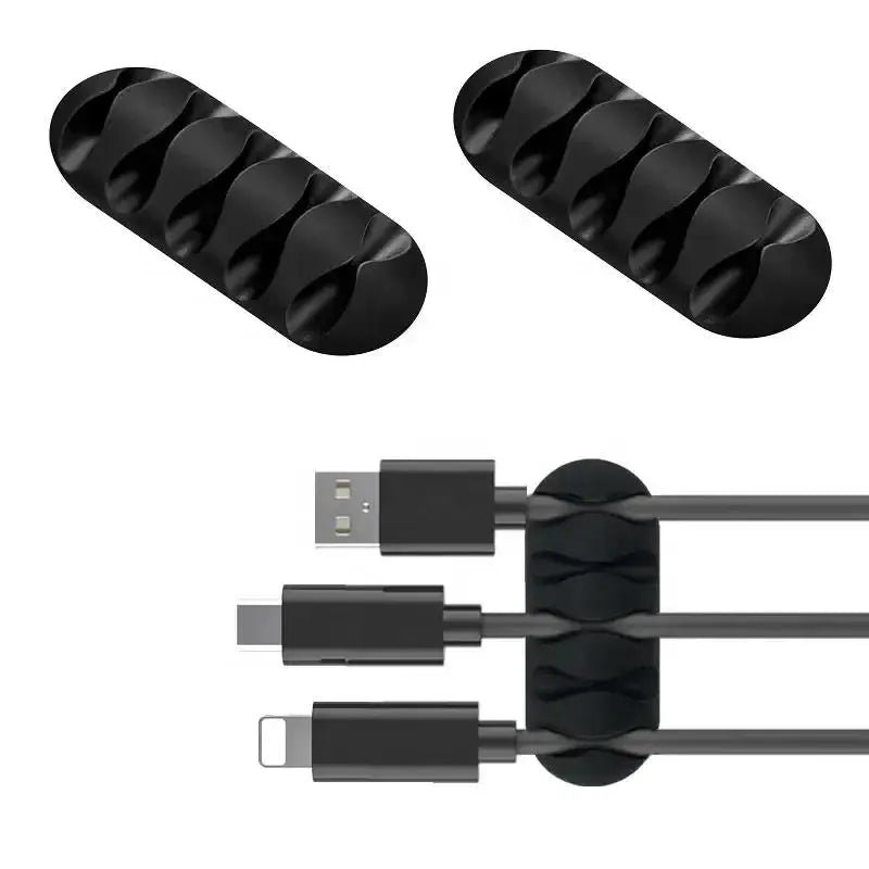 Self Adhesive Silicone Cable Holder for Desk Charging Leads