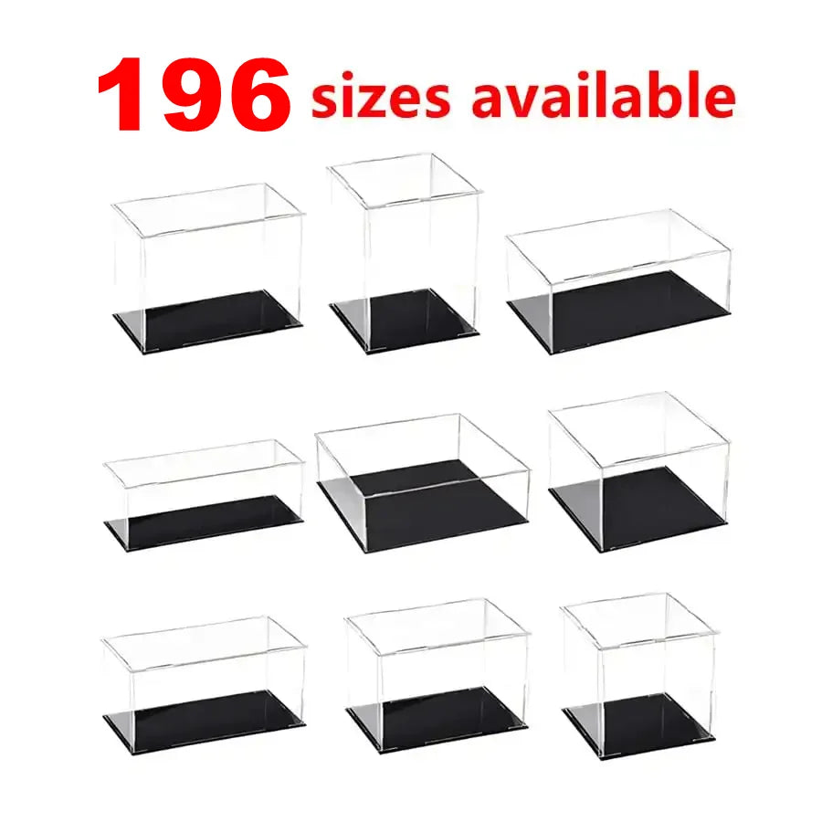 Acrylic Model Display Case with Black Base for Collectibles