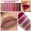 8-Color Matte Velvet Lip Gloss – Waterproof Plumping Lipstick, Smooth Easy-Apply Square Tube