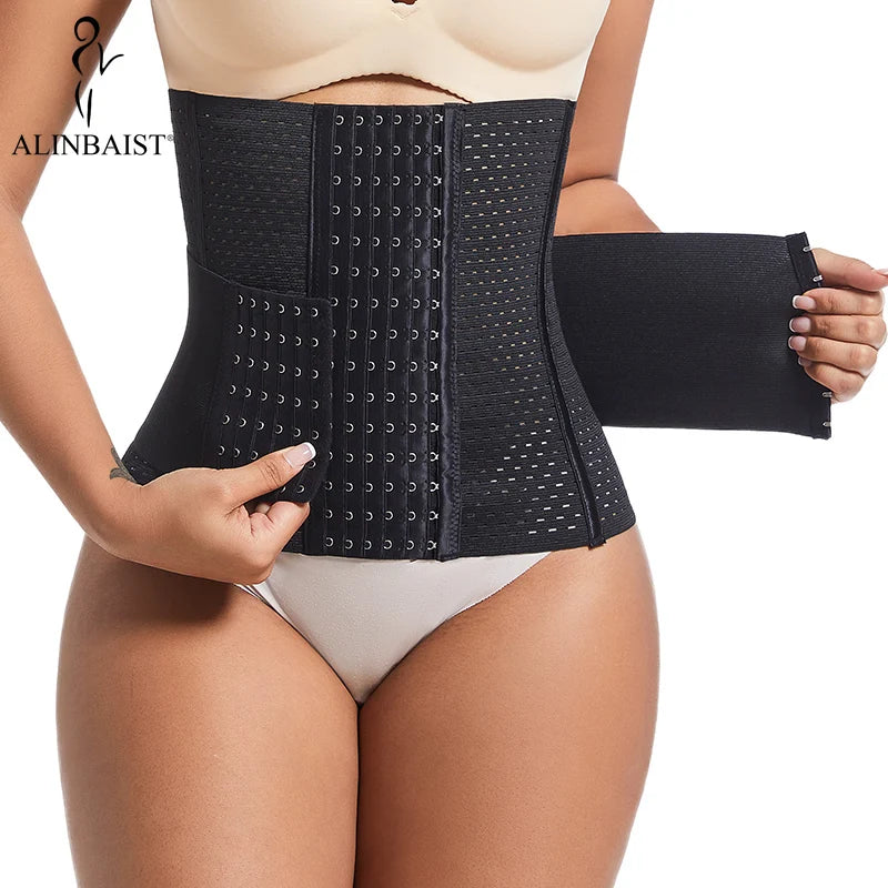 Waist Trainer Body Shaper Corset Shapewear Women 6-Row Hook and Eye Closure Double Tummy Control Belt Belly Waist Cinhcer