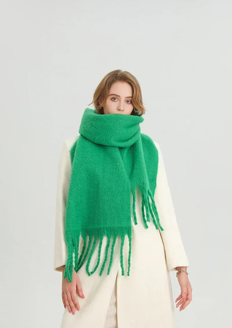 Women Winter Cashmere Scarf Thick Warm Pashmina Shawl Wrap