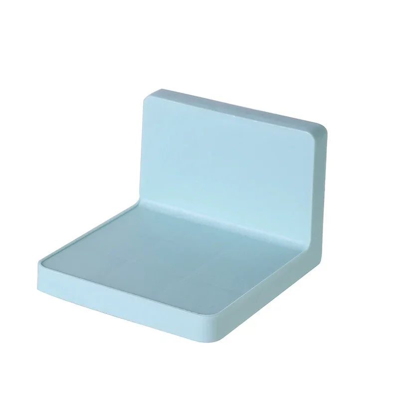 Small Adhesive Wall Shelf for Bedroom Jewellery and Cosmetics Blue