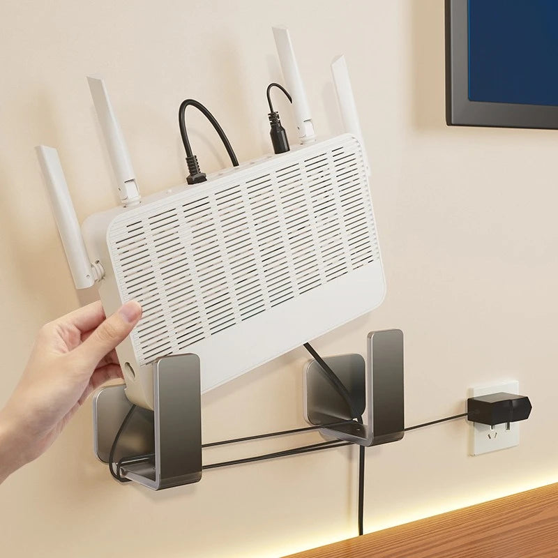 Metal Wall Mounted Router Brackets for Bedroom Device Storage