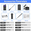 Baofeng UV-5RH 10W Walkie Talkie Long Range Ham Radio Type-C Charging Air Band Two-Way Wireless Transceiver - Dicrodelights