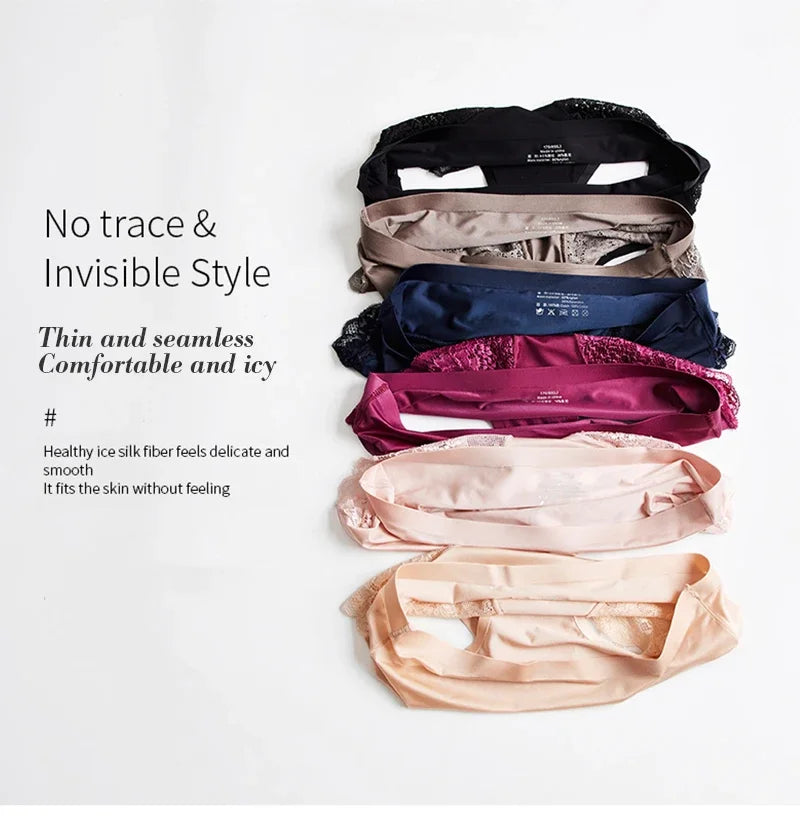 1/5/10Pcs Seamless Women Hollow Out Panties Set Underwear Comfort Lace Briefs Low Rise Female Sport Panty Soft Lady Lingerie