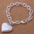 925 Sterling Silver Bracelet Heart High Quality Romance Chain For Woman Men Fashion Engagement Party Wedding Jewelry Gift DY AB290 LOVE