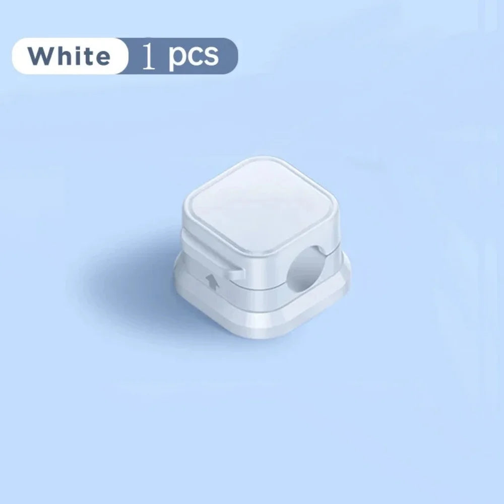 Magnetic Desk Cable Holders for Charging and Audio Leads 1PCS White